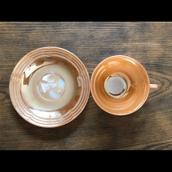 Fire King Orange Tea Cup And  Saucer Set Vintage - Picture 7 of 7